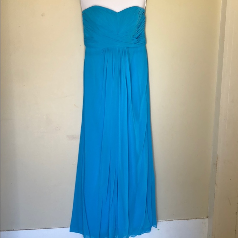 blue bridesmaid gown